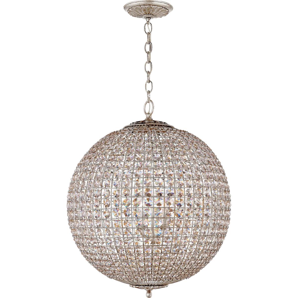 Visual Comfort Signature Collection ARN5101BSL-CG AERIN Renwick 4 Light 23.25 inch Burnished Silver Leaf Sphere Chandelier Ceiling Light, Large