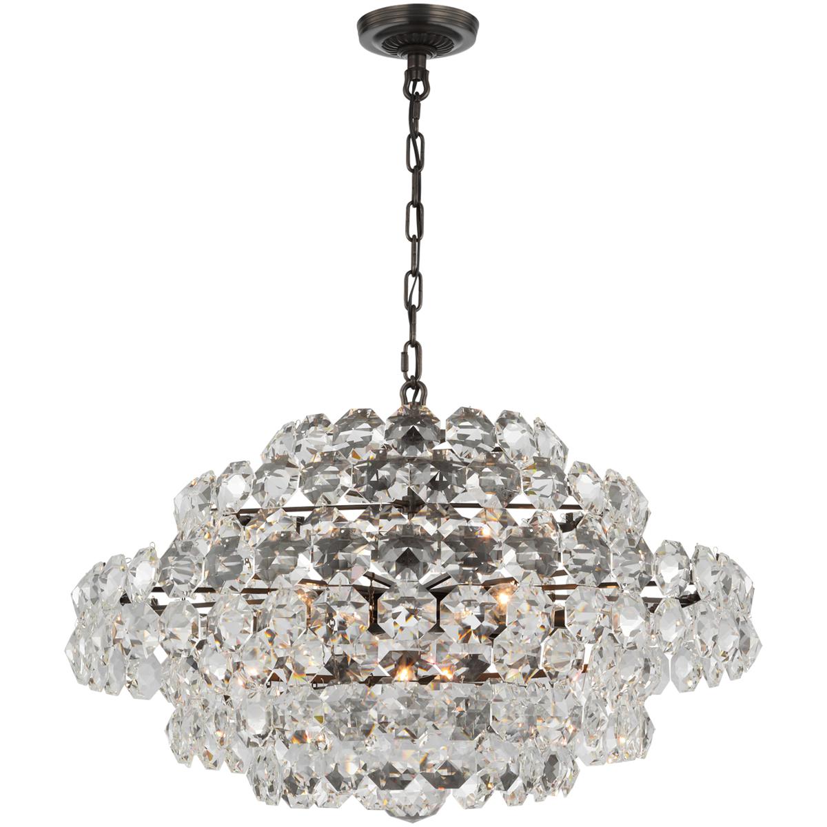 Visual Comfort Signature Collection ARN5105BZ-CG AERIN Sanger 12 Light 29 inch Bronze Chandelier Ceiling Light, Small