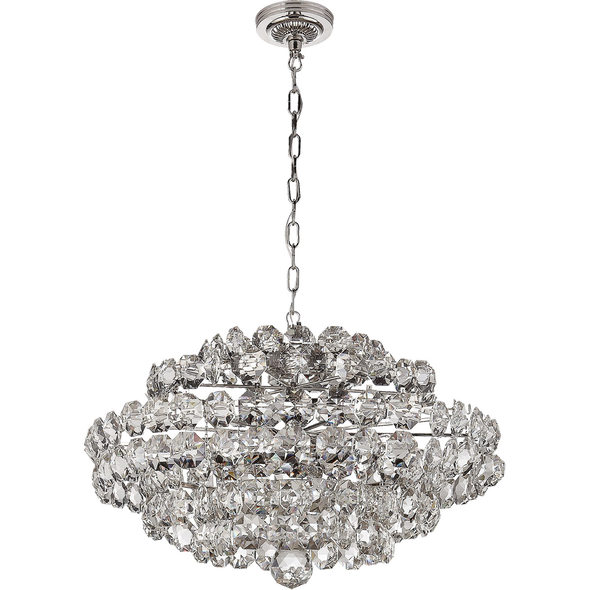 Visual Comfort Signature Collection ARN5105PN-CG AERIN Sanger 12 Light 29 inch Polished Nickel Chandelier Ceiling Light, Small