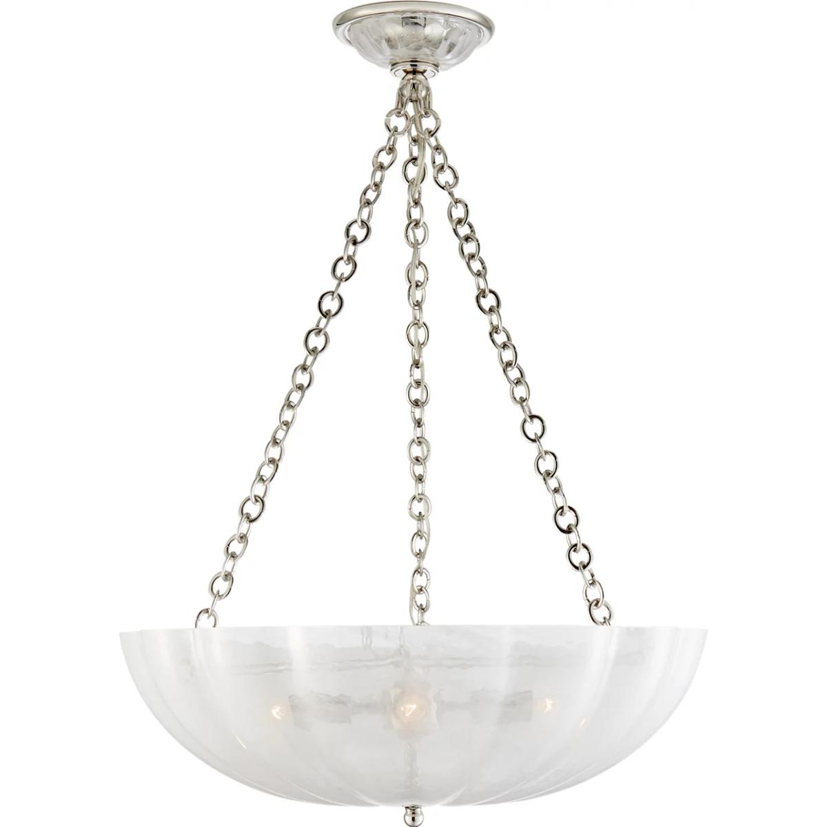 Visual Comfort Signature Collection ARN5111PN-WG AERIN Rosehill 4 Light 21 inch Polished Nickel Chandelier Ceiling Light, Large