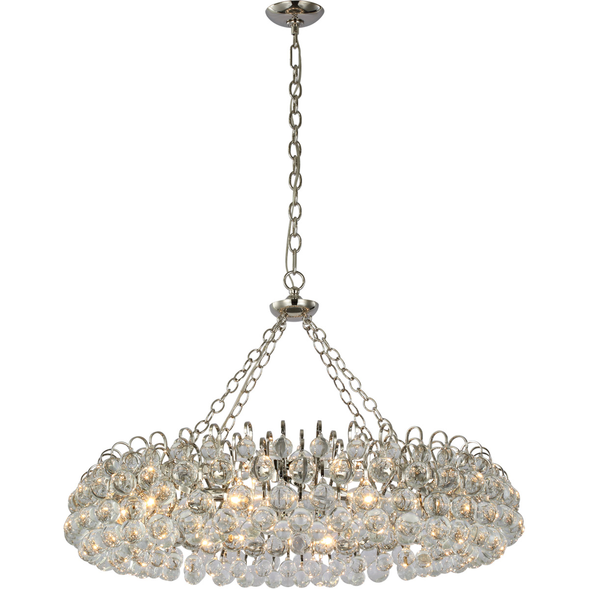 Visual Comfort Signature Collection ARN5118PN-CG AERIN Bellvale LED 36.5 inch Polished Nickel Ring Chandelier Ceiling Light, Large