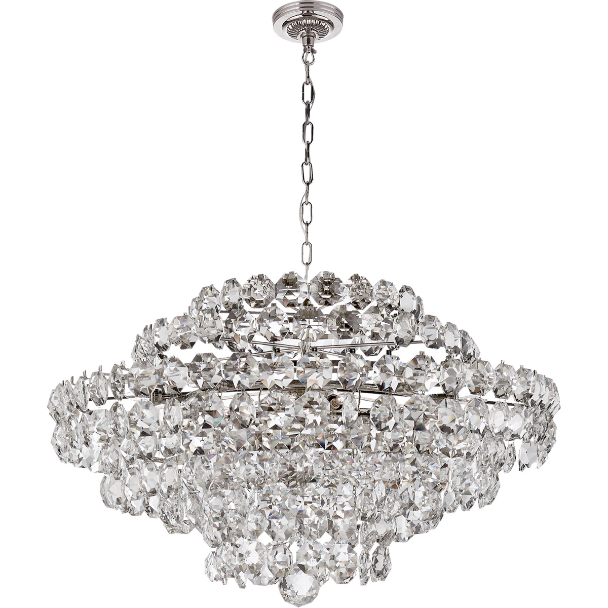 Visual Comfort Signature Collection ARN5120PN-CG AERIN Sanger 18 Light 36.75 inch Polished Nickel Chandelier Ceiling Light, Large