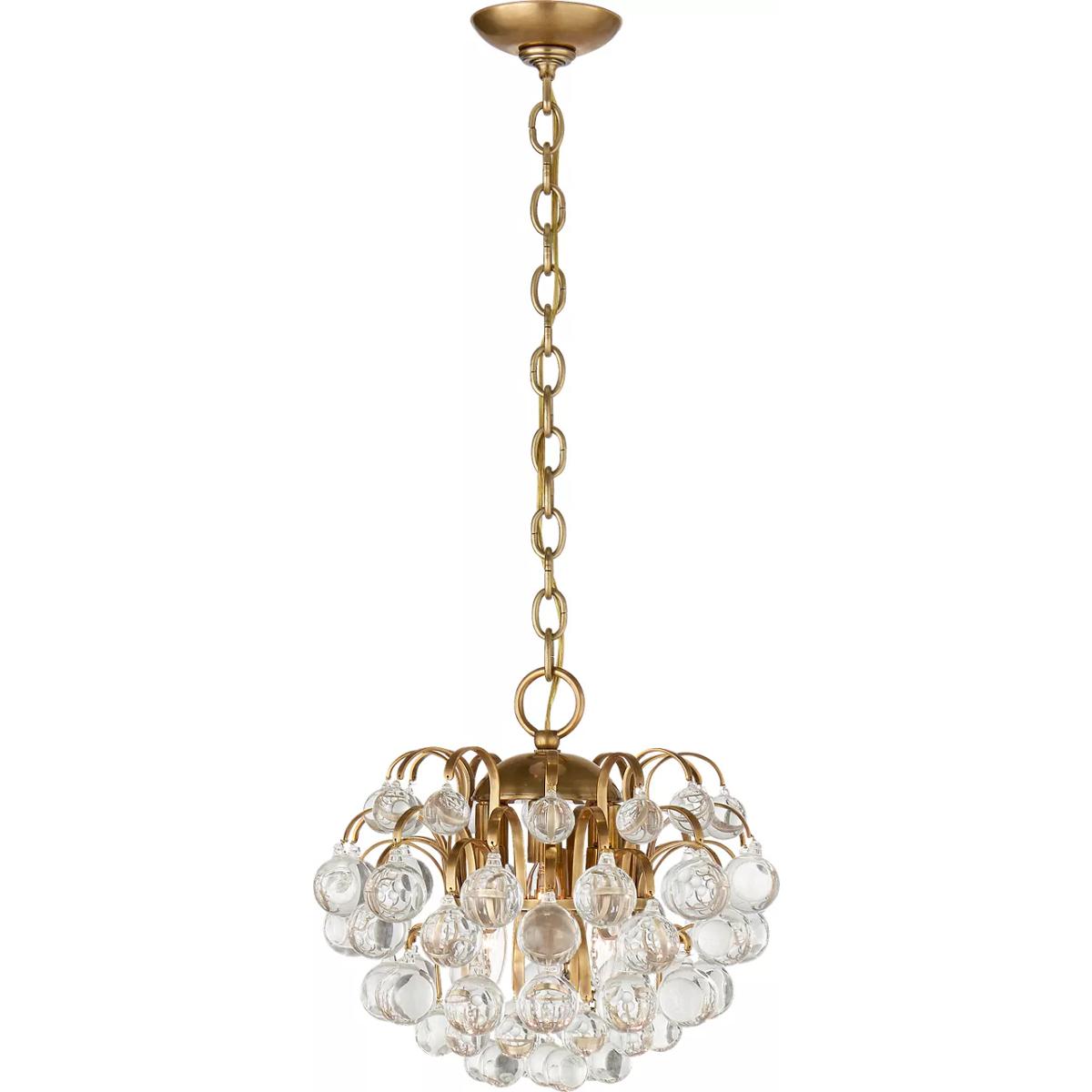 Visual Comfort Signature Collection ARN5122HAB-CG AERIN Bellvale 6 Light 15.25 inch Hand-Rubbed Antique Brass Chandelier Ceiling Light, Small