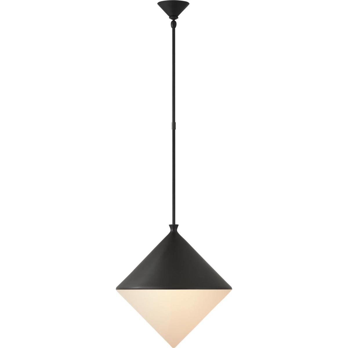 Visual Comfort Signature Collection ARN5357BLK-WG AERIN Sarnen LED 18.25 inch Matte Black Pendant Ceiling Light, Large