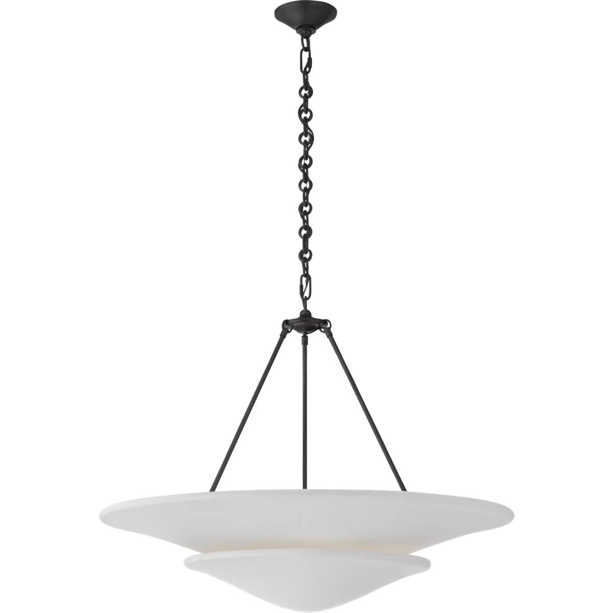 Visual Comfort Signature Collection ARN5427BZ-PW AERIN Mollino 6 Light 32 inch Bronze Tiered Chandelier Ceiling Light, Large