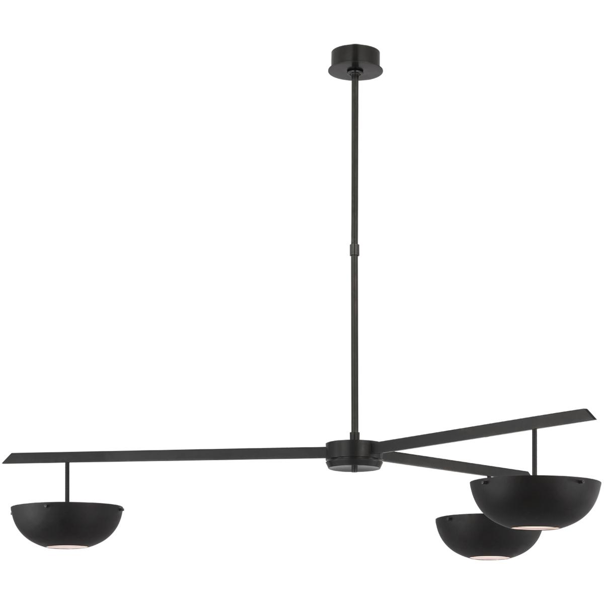 Visual Comfort Signature Collection ARN5520BZ-BLK AERIN Valencia LED 54 inch Bronze Chandelier Ceiling Light in Black, Extra Large