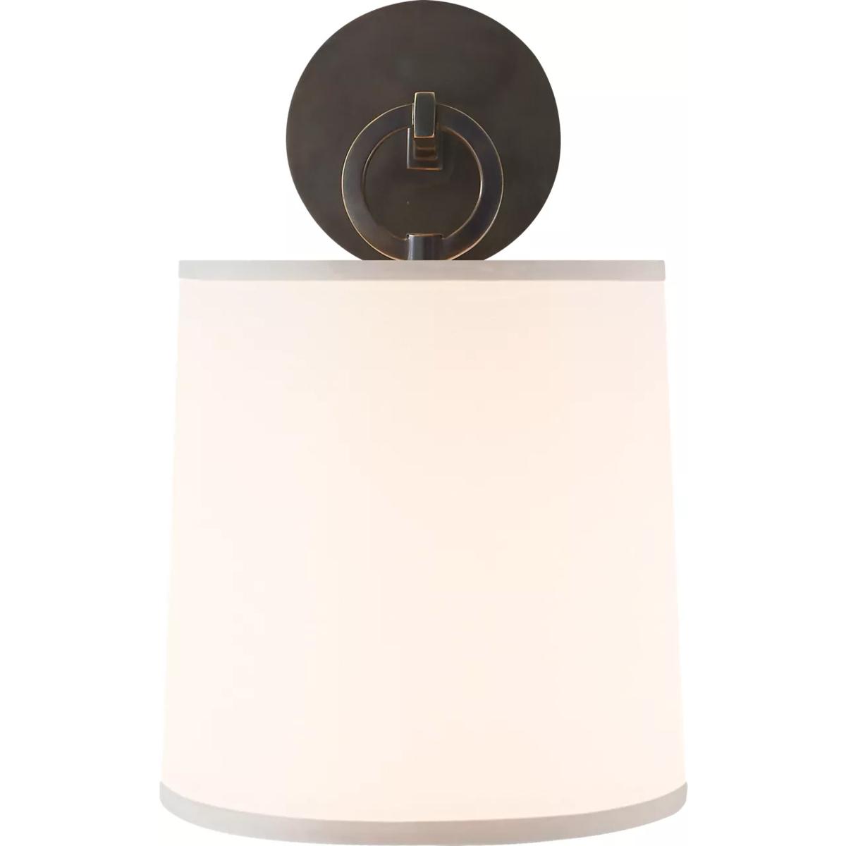 Visual Comfort Signature Collection BBL2035BZ-S Barbara Barry French Cuff 1 Light 8 inch Bronze Sconce Wall Light