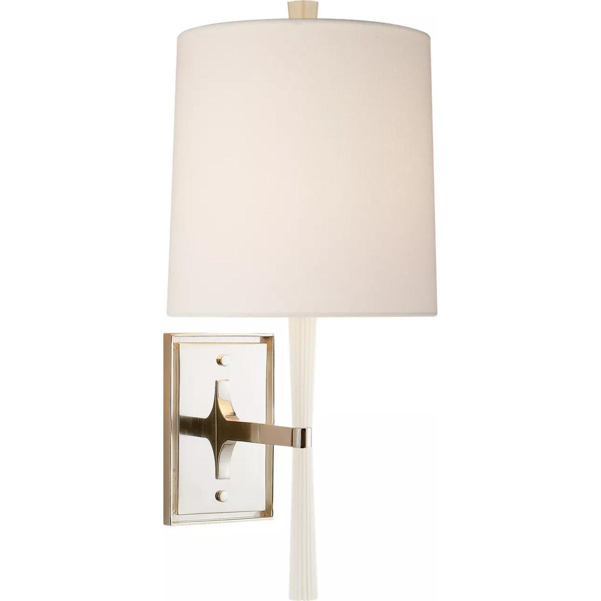 Visual Comfort Signature Collection Barbara Barry Refined Rib 16 Inch Wall Sconce Refined Rib - BBL 2036CW-L - Mid-Century Modern