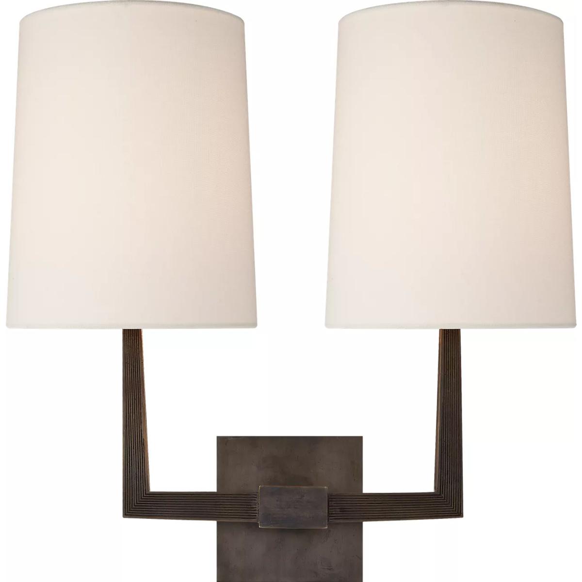 Visual Comfort Signature Collection BBL2084BZ-L Barbara Barry Ojai 2 Light 16.5 inch Bronze Double Sconce Wall Light, Large