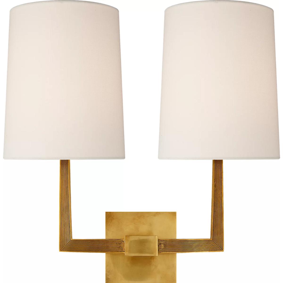 Visual Comfort Signature Collection BBL2084SB-L Barbara Barry Ojai 2 Light 16.5 inch Soft Brass Double Sconce Wall Light, Large