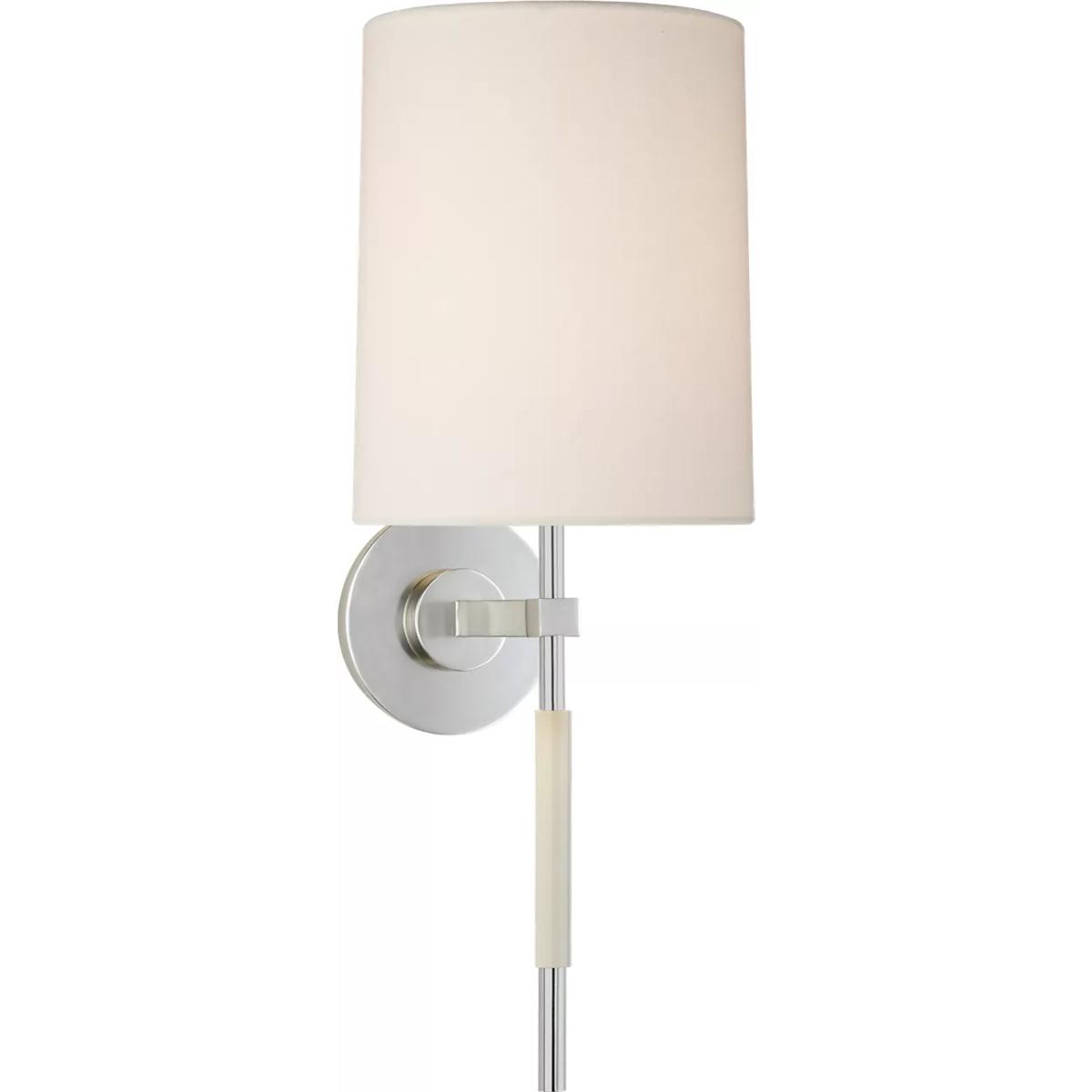 Visual Comfort Signature Collection BBL2130SS-L Barbara Barry Clout 1 Light 7.5 inch Soft Silver Tail Sconce Wall Light