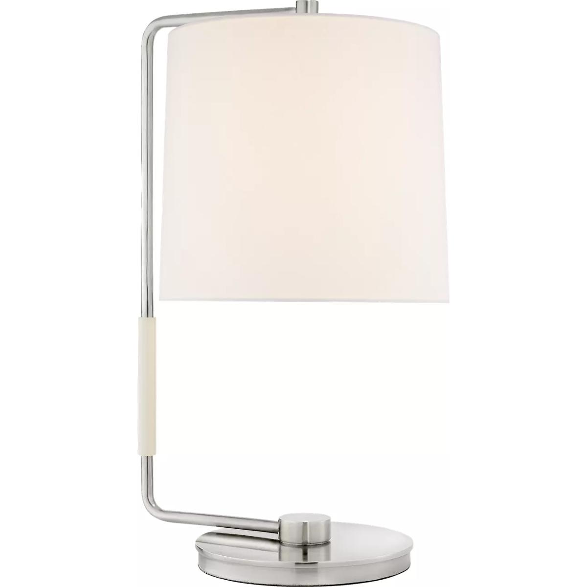 Lighting New York R-BBL3070SS-L Visual Comfort Signature Collection Barbara Barry Swing 22 inch 75 watt Soft Silver Table Lamp Portable Light in Linen