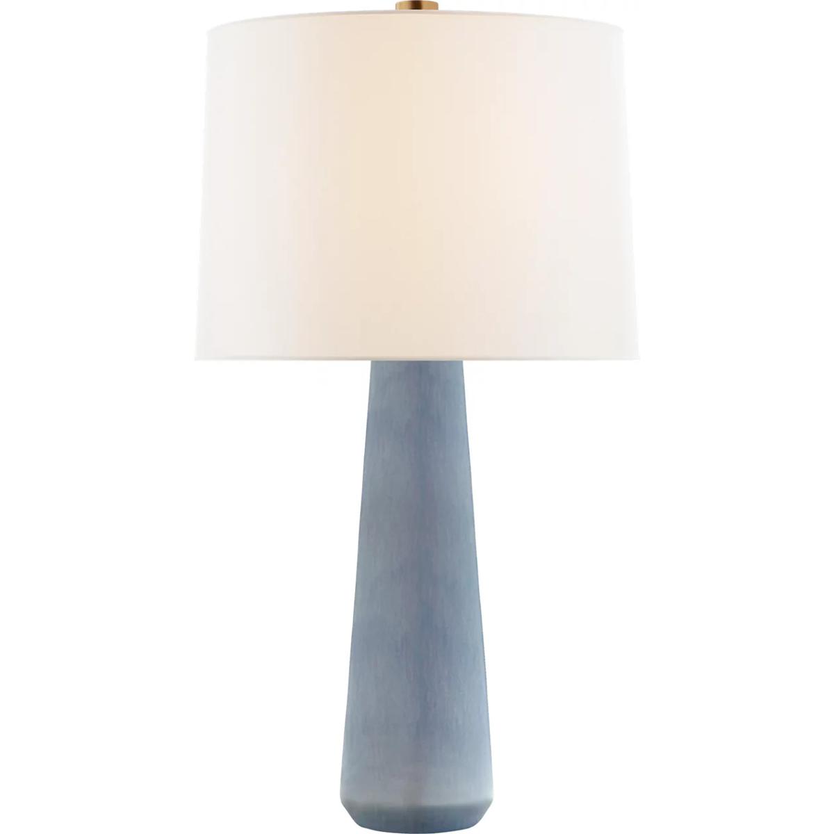 Visual Comfort Signature Collection BBL3901PBC-L Barbara Barry Athens 32.5 inch 100 watt Polar Blue Crackle Table Lamp Portable Light, Large