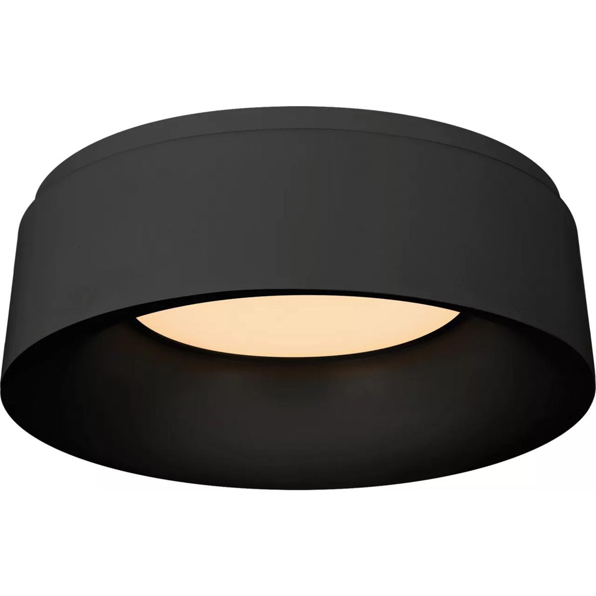 Visual Comfort Signature Collection Barbara Barry Halo 11 Inch 1 Light LED Flush Mount Halo - BBL 4094BLK - Modern Contemporary