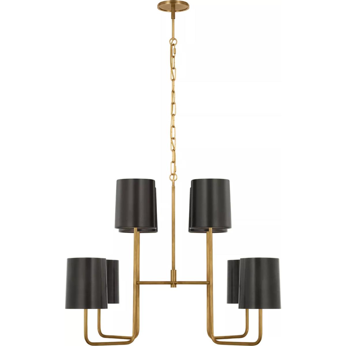 Visual Comfort Signature Collection BBL5083SB-BZ Barbara Barry Go Lightly LED 30 inch Soft Brass Two Tier Chandelier Ceiling Light in Bronze, Extra La