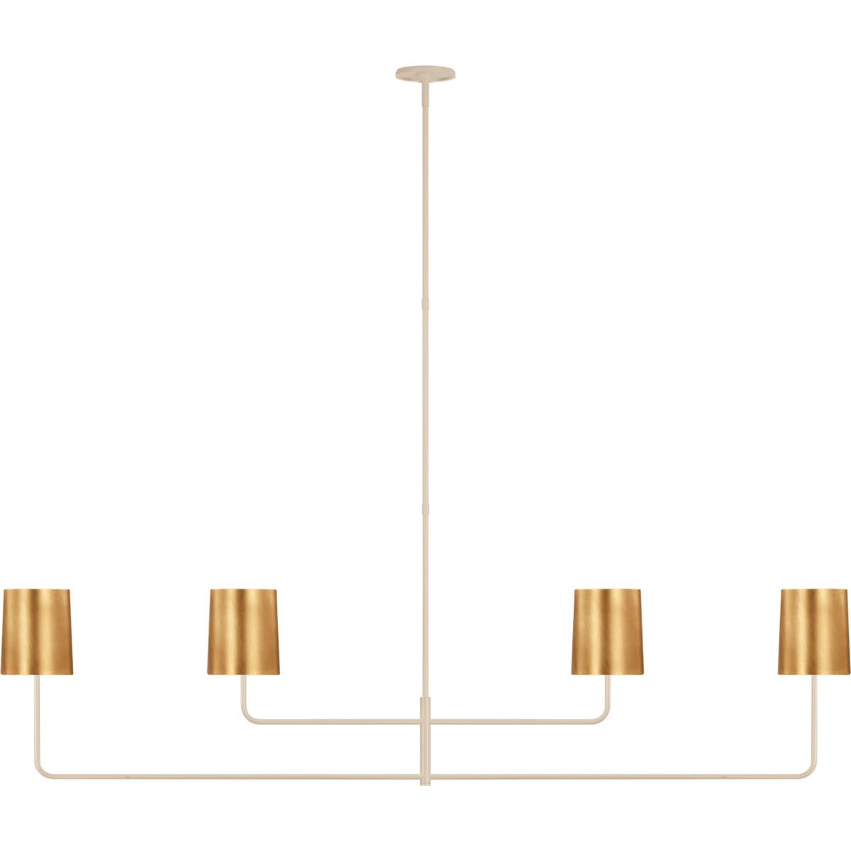 Visual Comfort Signature Collection Barbara Barry Go Lightly 70 Inch 4 Light LED Linear Suspension Light Go Lightly - BBL 5087CW-G - Modern Contemporary