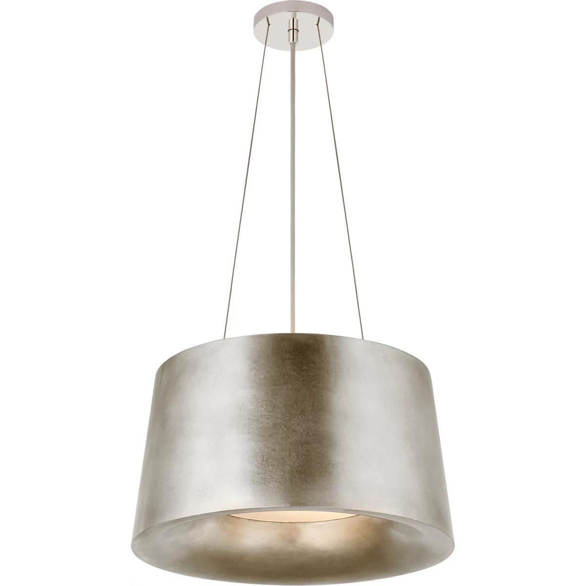 Visual Comfort Signature Collection BBL5089BSL Barbara Barry Halo 2 Light 19 inch Burnished Silver Leaf Hanging Shade Ceiling Light, Small