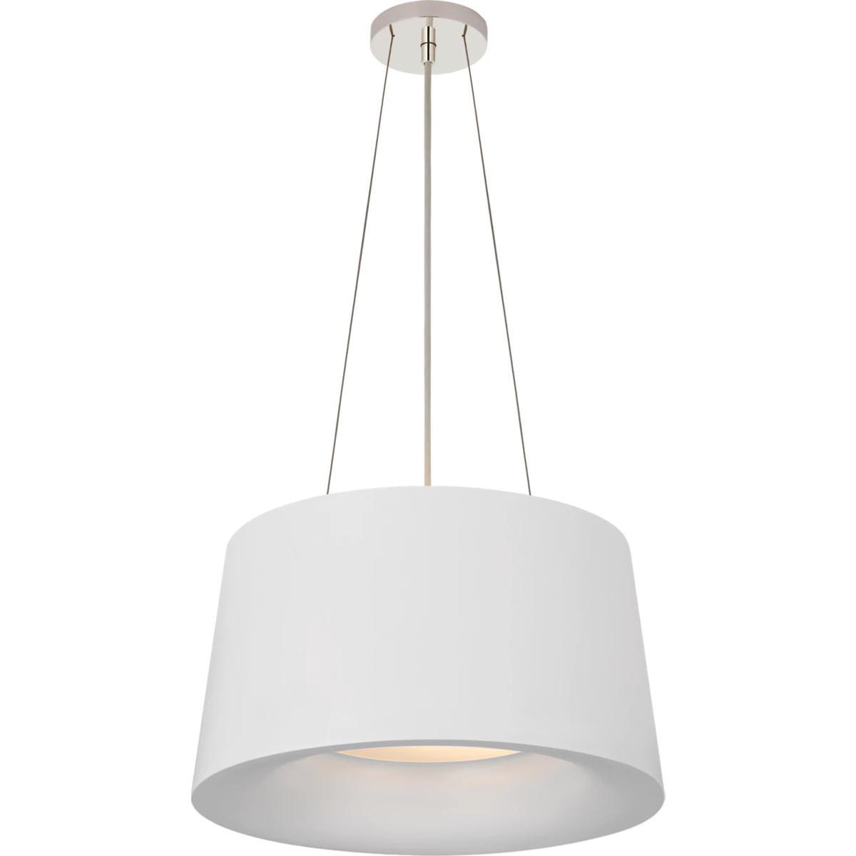 Visual Comfort Signature Collection BBL5089WHT Barbara Barry Halo 2 Light 19 inch Matte White Hanging Shade Ceiling Light, Small