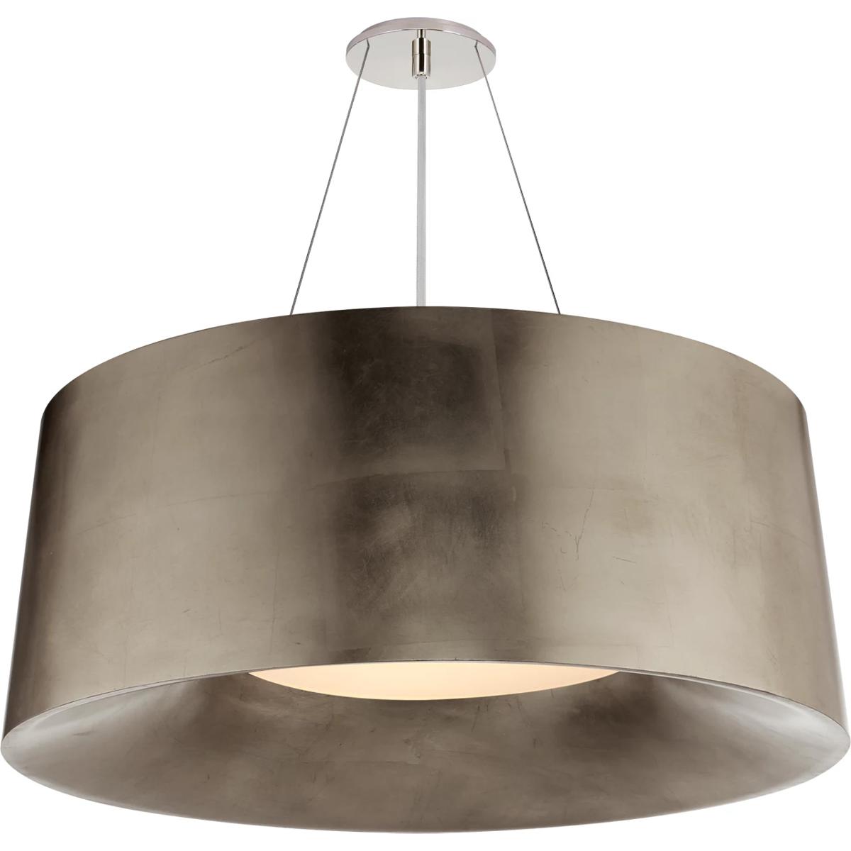 Visual Comfort Signature Collection BBL5090BSL Barbara Barry Halo 3 Light 27.5 inch Burnished Silver Leaf Hanging Shade Ceiling Light, Medium