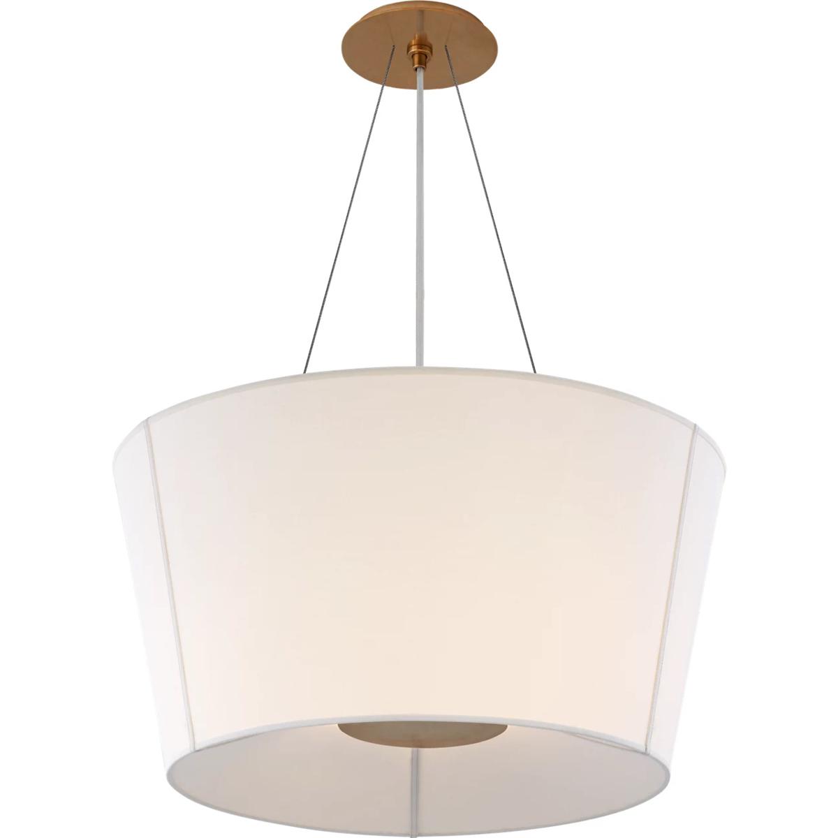 Visual Comfort Signature Collection BBL5115SB-L Barbara Barry Hoop 2 Light 26 inch Soft Brass Hanging Shade Ceiling Light, Medium
