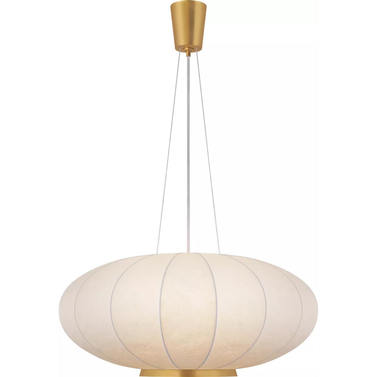 Visual Comfort Signature Collection BBL5123SB-RP Barbara Barry Moon 1 Light 36 inch Soft Brass Hanging Shade Ceiling Light, Large