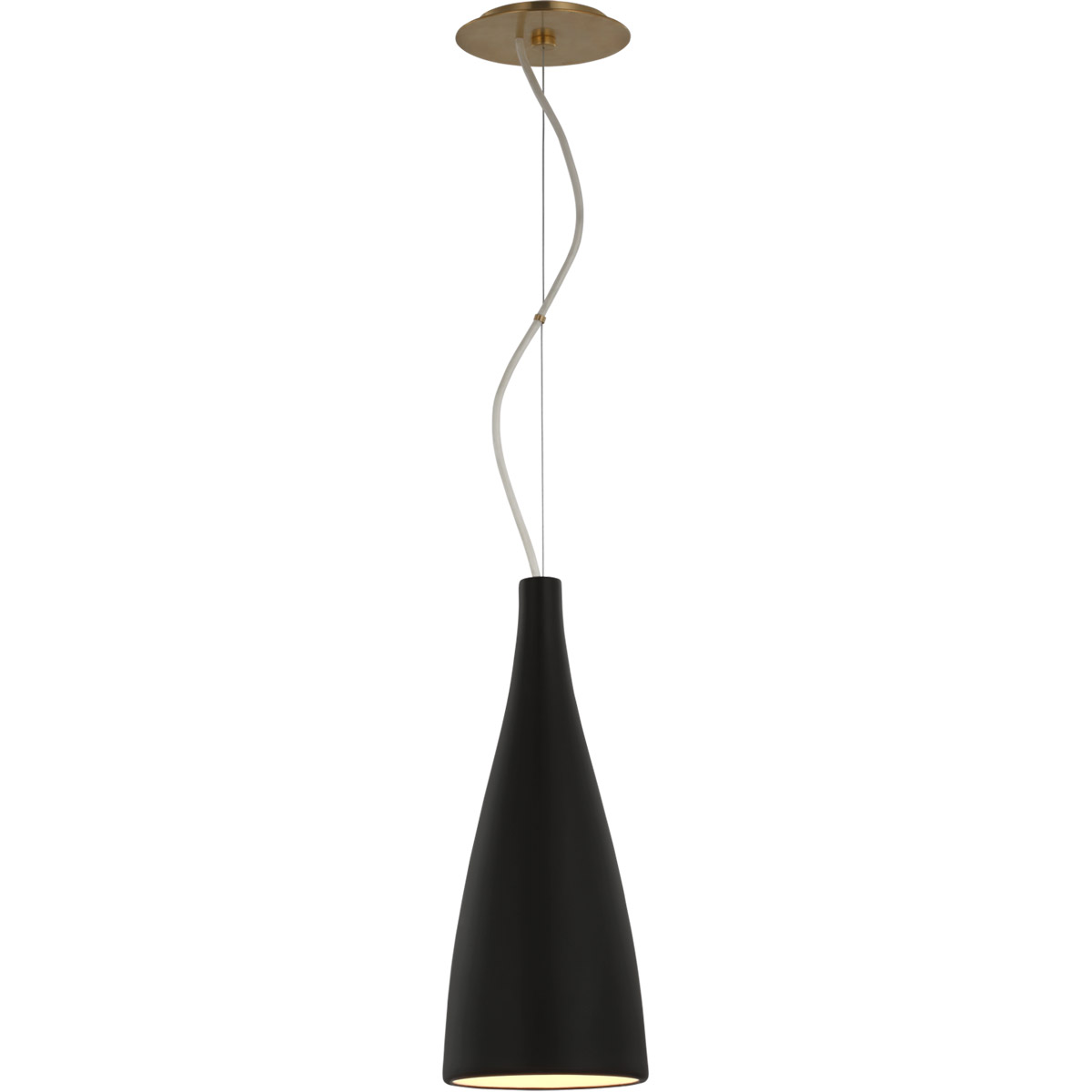 Visual Comfort Signature Collection BBL5136BLK Barbara Barry Nimbus LED 6.5 inch Matte Black Pendant Ceiling Light