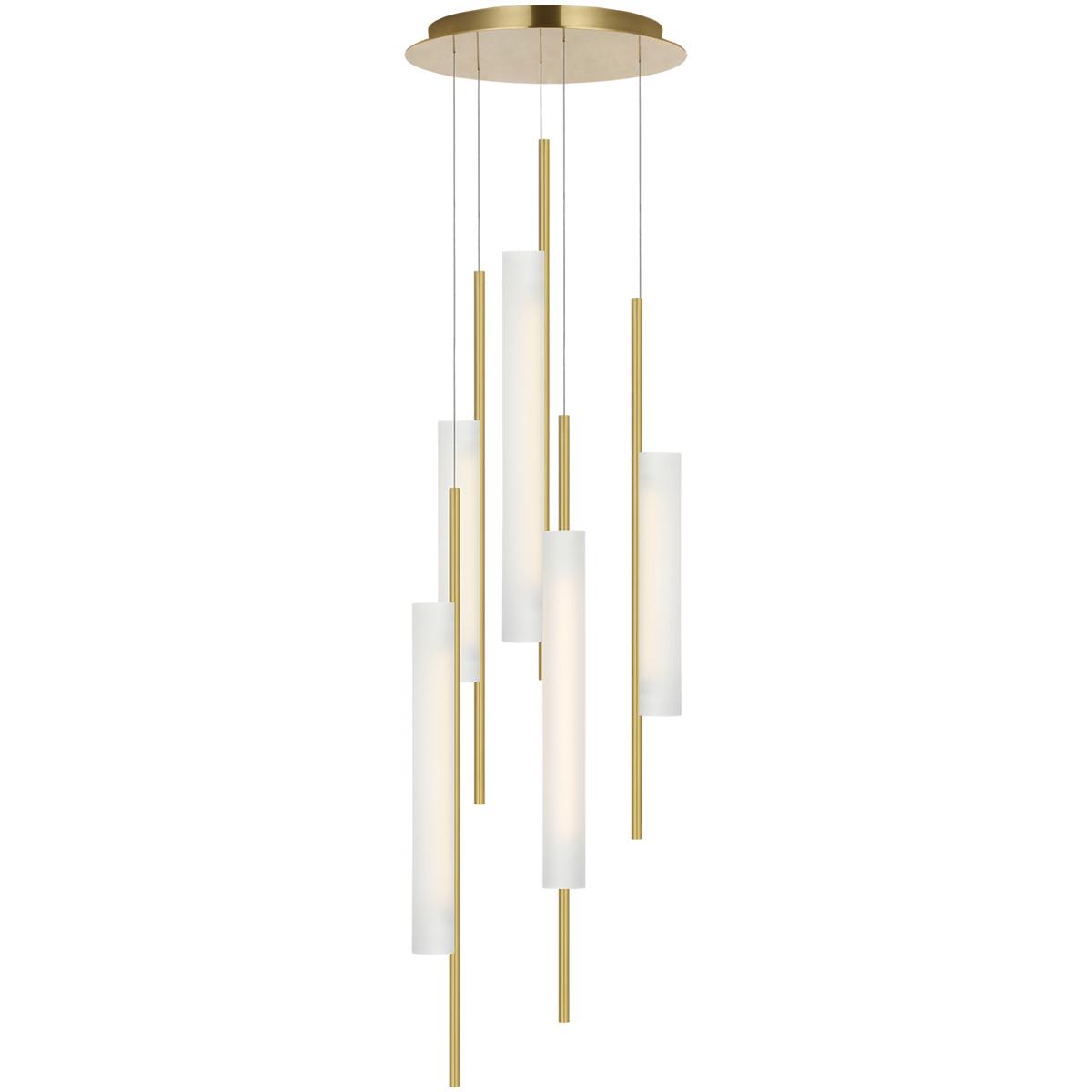 Visual Comfort Signature Collection Barbara Barry Windchime 17 Inch Mini Chandelier Windchime - BBL 5244SB-EG - Modern Contemporary
