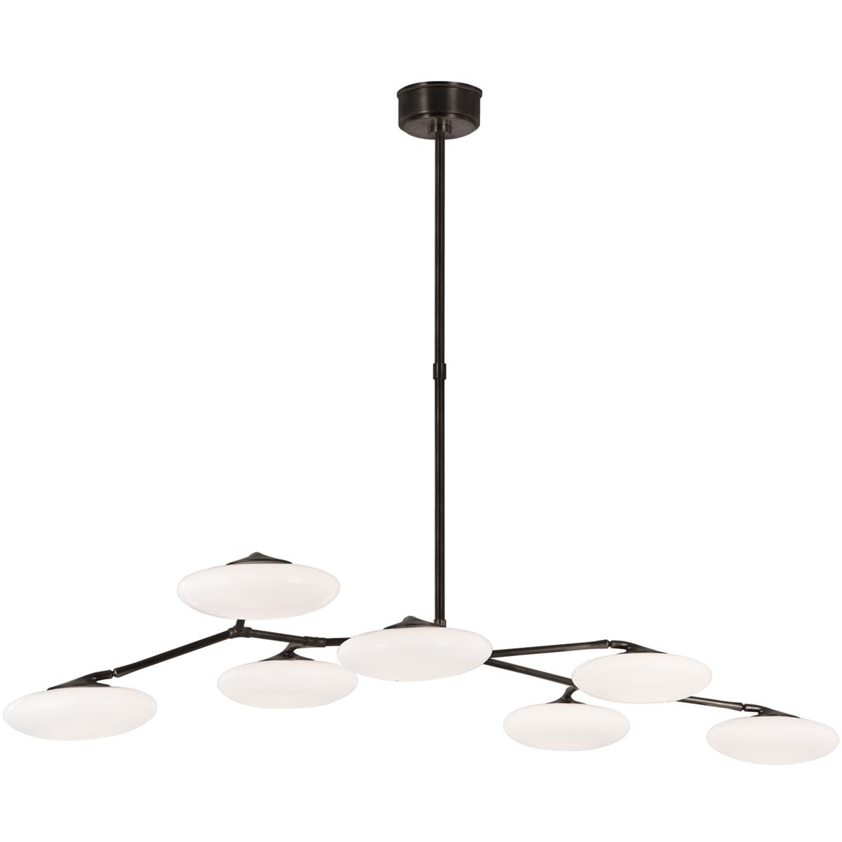 Visual Comfort Signature Collection CD5015GM-WG Champalimaud Brindille LED 61.25 inch Gun Metal Linear Chandelier Ceiling Light, XL