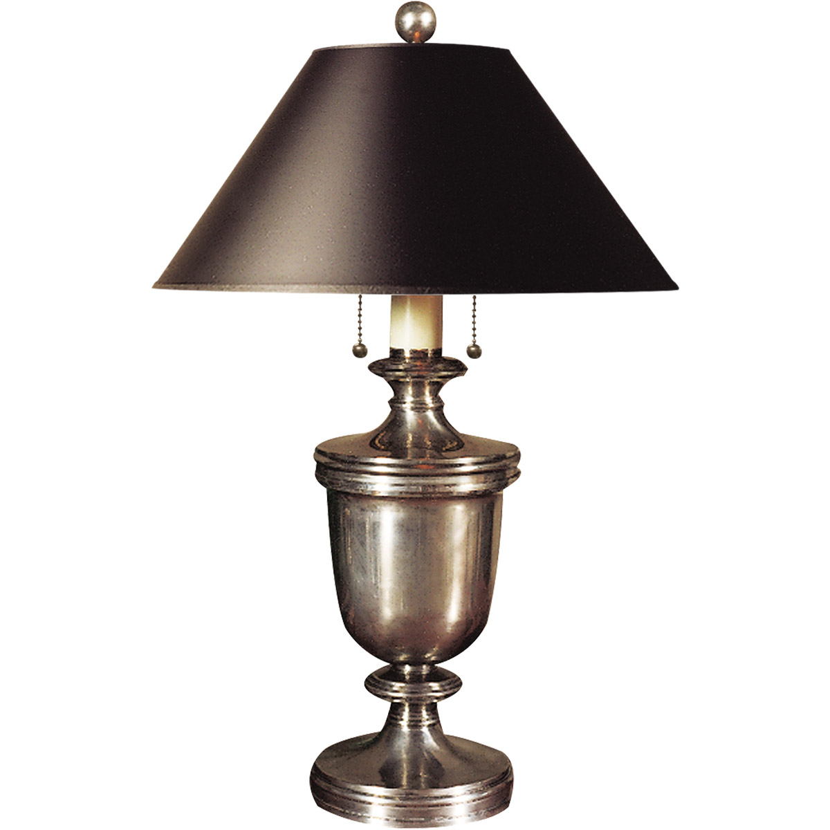 Visual Comfort Signature Collection CHA8172AN-B Chapman & Myers Classical Urn 24 inch 40 watt Antique Nickel Table Lamp Portable Light in Black, Mediu