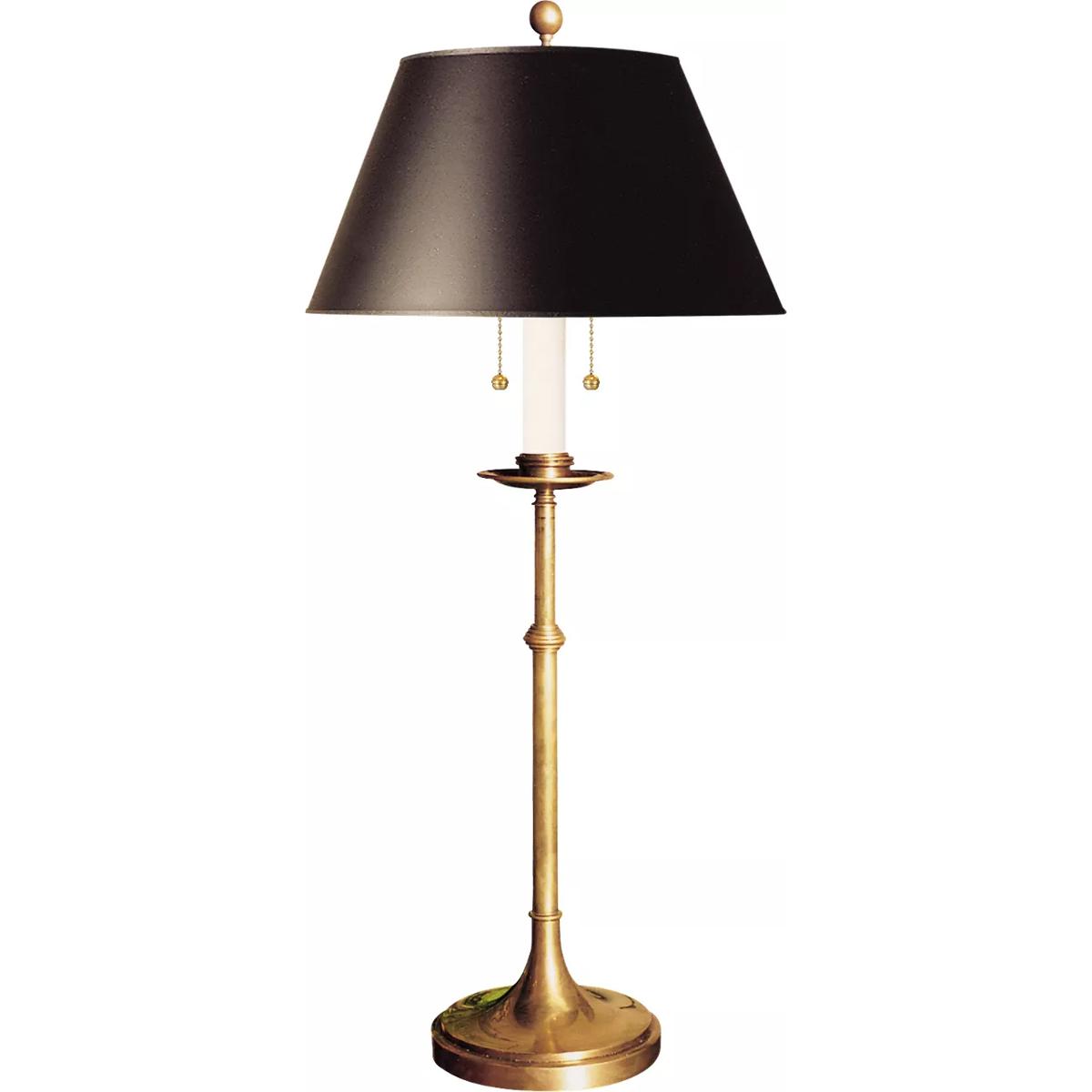 Visual Comfort Signature Collection CHA8188AB-B Chapman & Myers Dorchester 22 inch 40 watt Antique-Burnished Brass Table Lamp Portable Light in Black