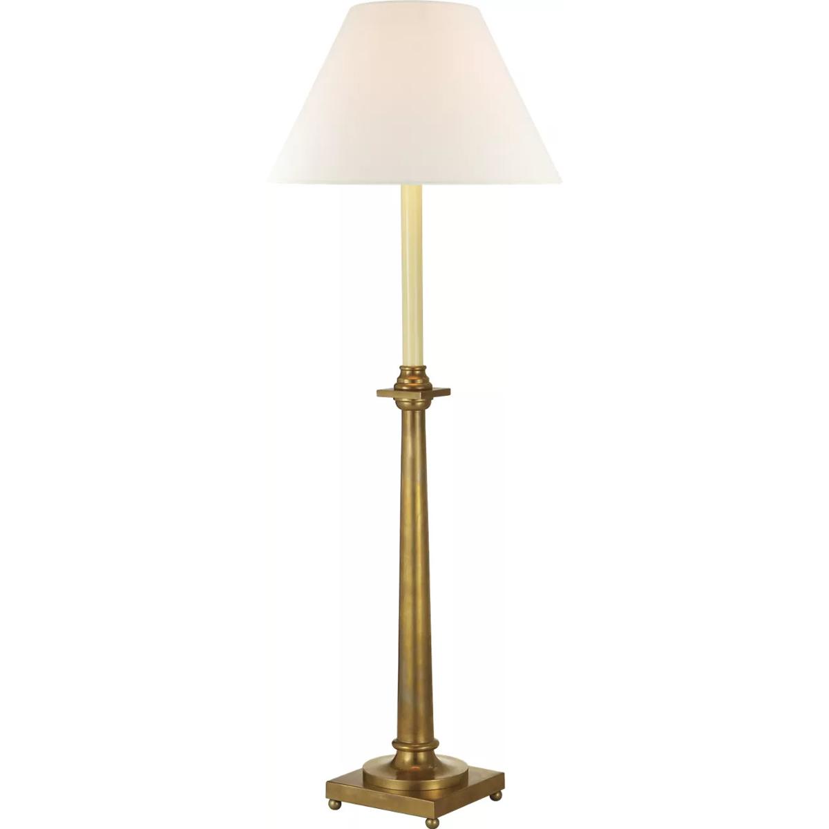 Visual Comfort Signature Collection CHA8461AB-L Chapman & Myers Swedish Column 34 inch 60 watt Antique-Burnished Brass Buffet Lamp Portable Light in L