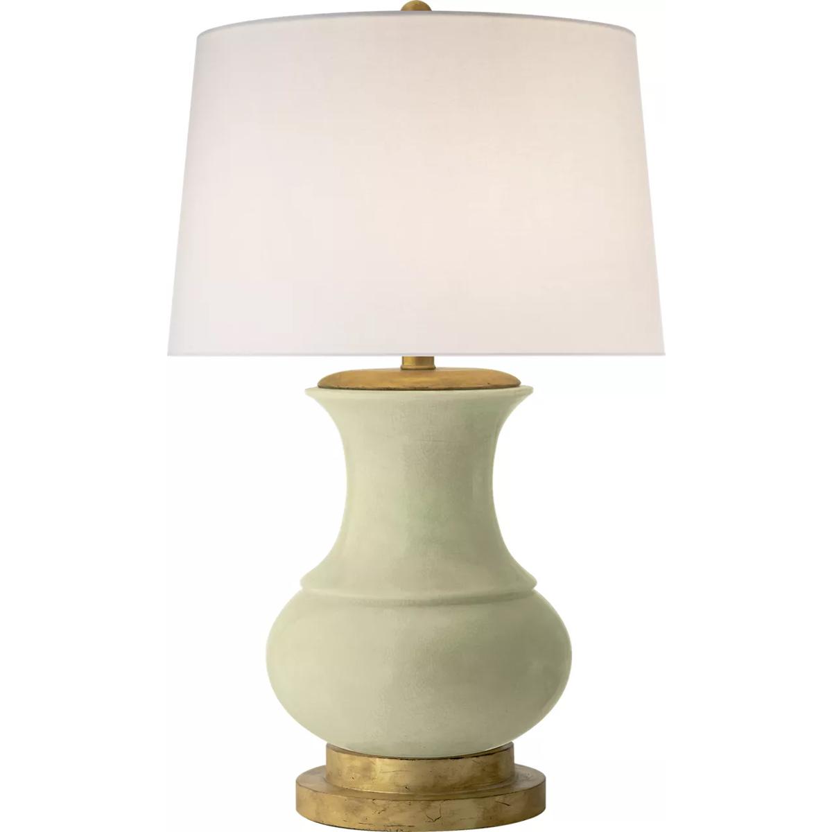 Visual Comfort Signature Collection CHA8608CC-L Chapman & Myers Deauville 30.25 inch 150 watt Celadon Crackle Table Lamp Portable Light in Linen