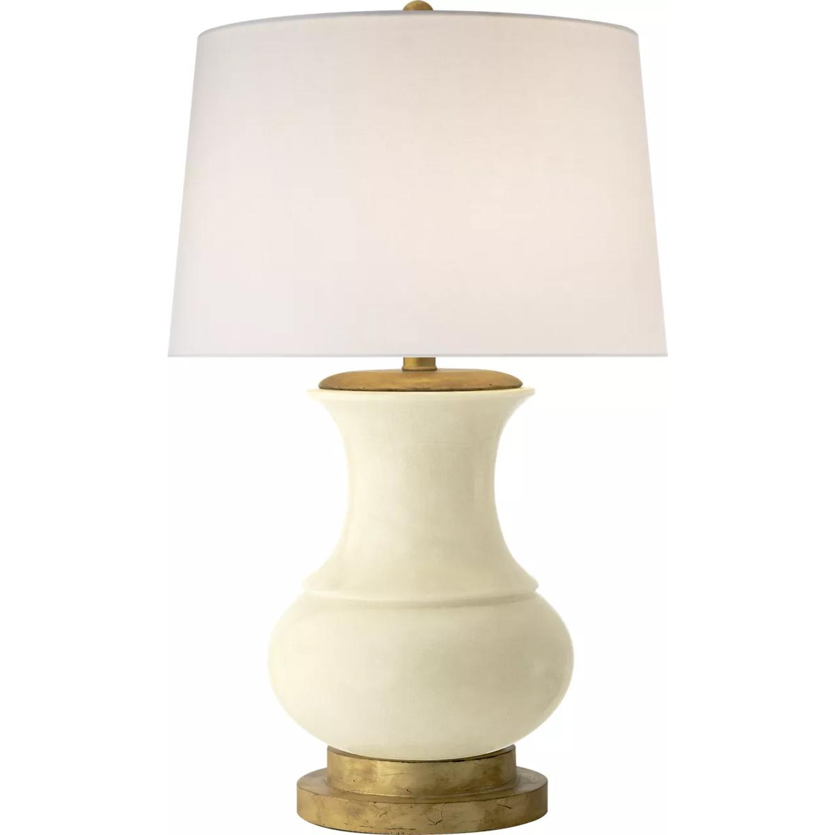 Lighting New York R-CHA8608TS-L Visual Comfort Signature Collection Chapman & Myers Deauville 30.25 inch 150.00 watt Tea Stain Crackle Table Lamp Port