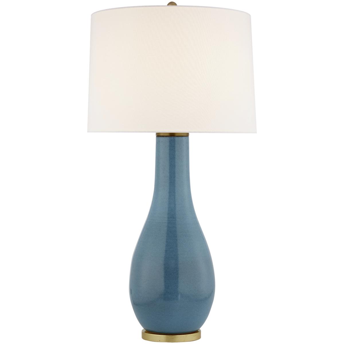 Lighting New York R-CHA8655OSB-L Visual Comfort Signature Collection Chapman & Myers Orson 33 inch 150.00 watt Oslo Blue Table Lamp Portable Light CHA
