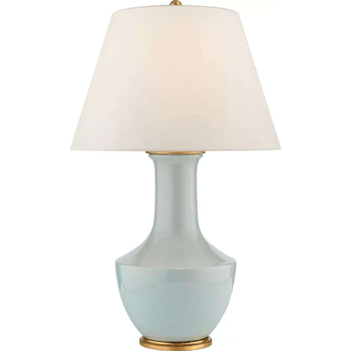 Lighting New York R-CHA8661ICB-L Visual Comfort Signature Collection Chapman & Myers Lambay Table 32 inch 100 watt Ice Blue Porcelain Table Lamp Porta