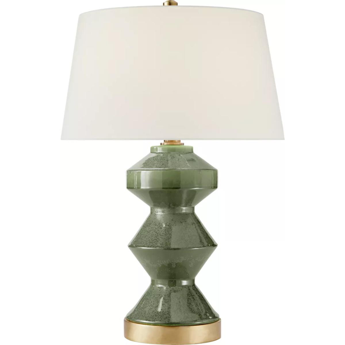 Lighting New York R-CHA8666SHK-L Visual Comfort Signature Collection Chapman & Myers Weller 26.5 inch 150 watt Shellish Kiwi Table Lamp Portable Light