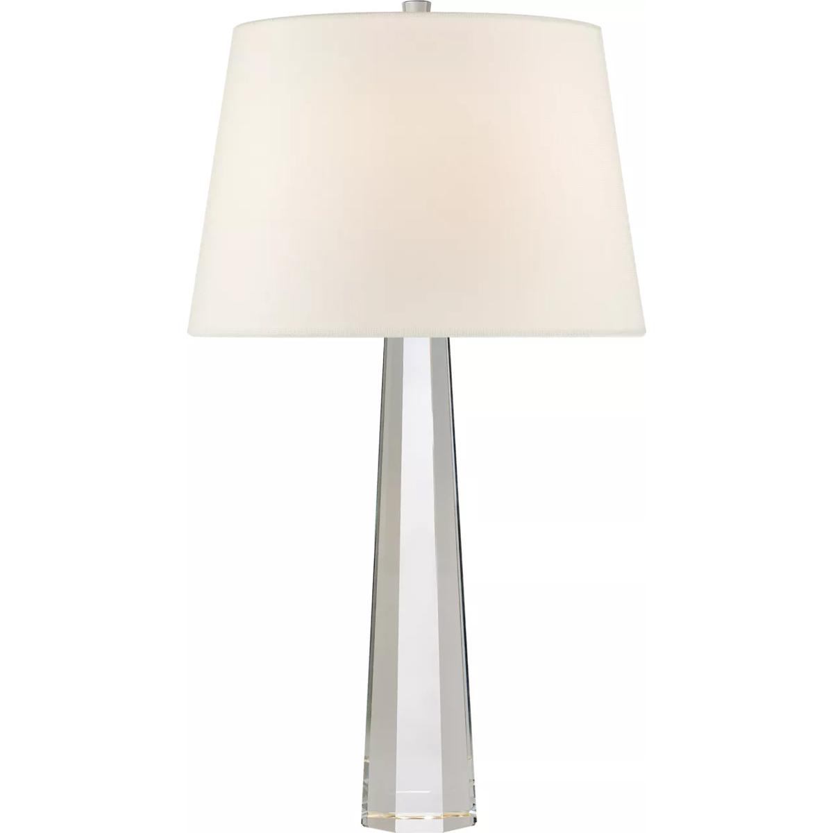 Lighting New York R-CHA8950CG-L Visual Comfort Signature Collection Chapman & Myers Fluted Spire 25 inch 150 watt Crystal Table Lamp Portable Light in