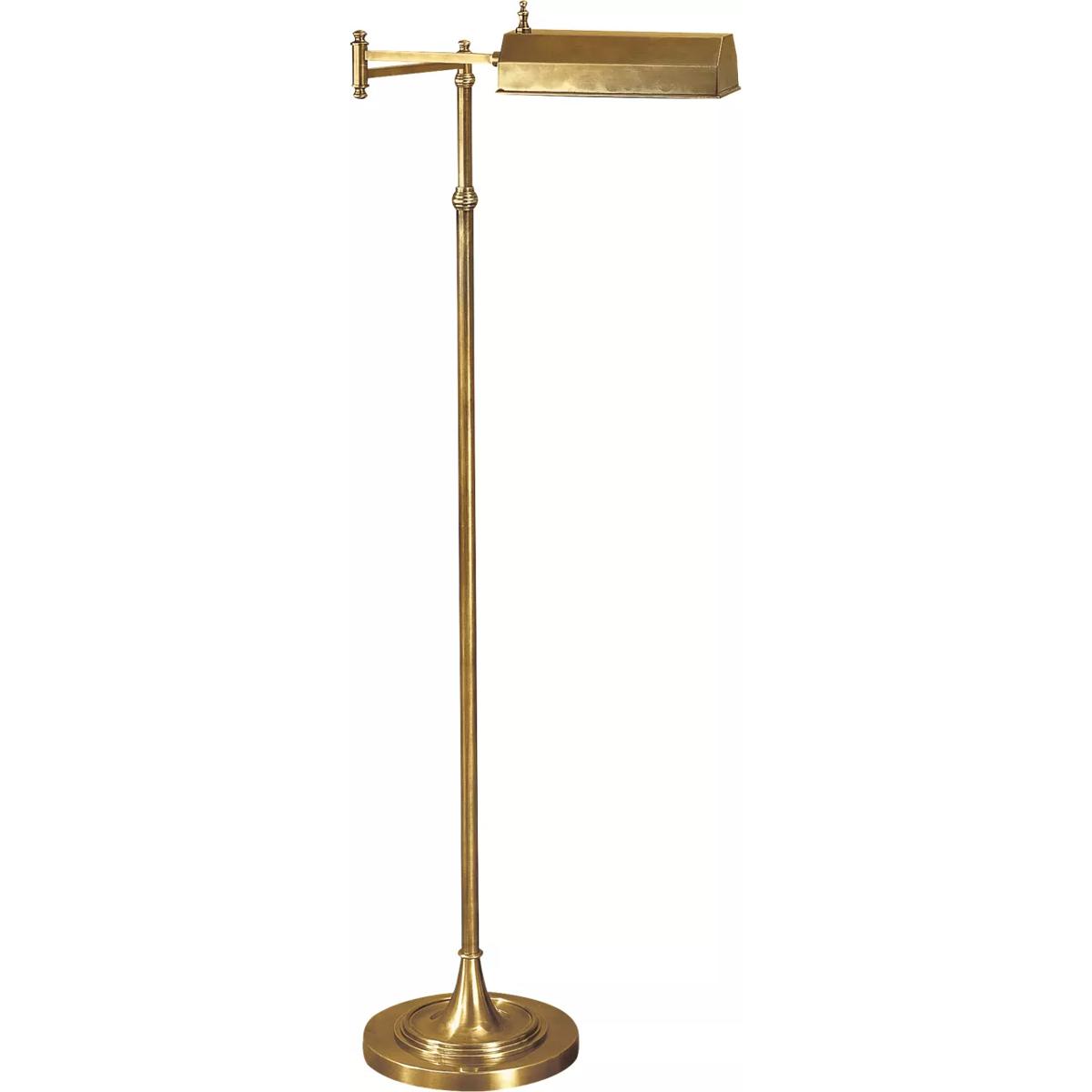 Visual Comfort Signature Collection CHA9107AB Chapman & Myers Dorchester 37 inch 40 watt Antique-Burnished Brass Swing Arm Floor Lamp Portable Light