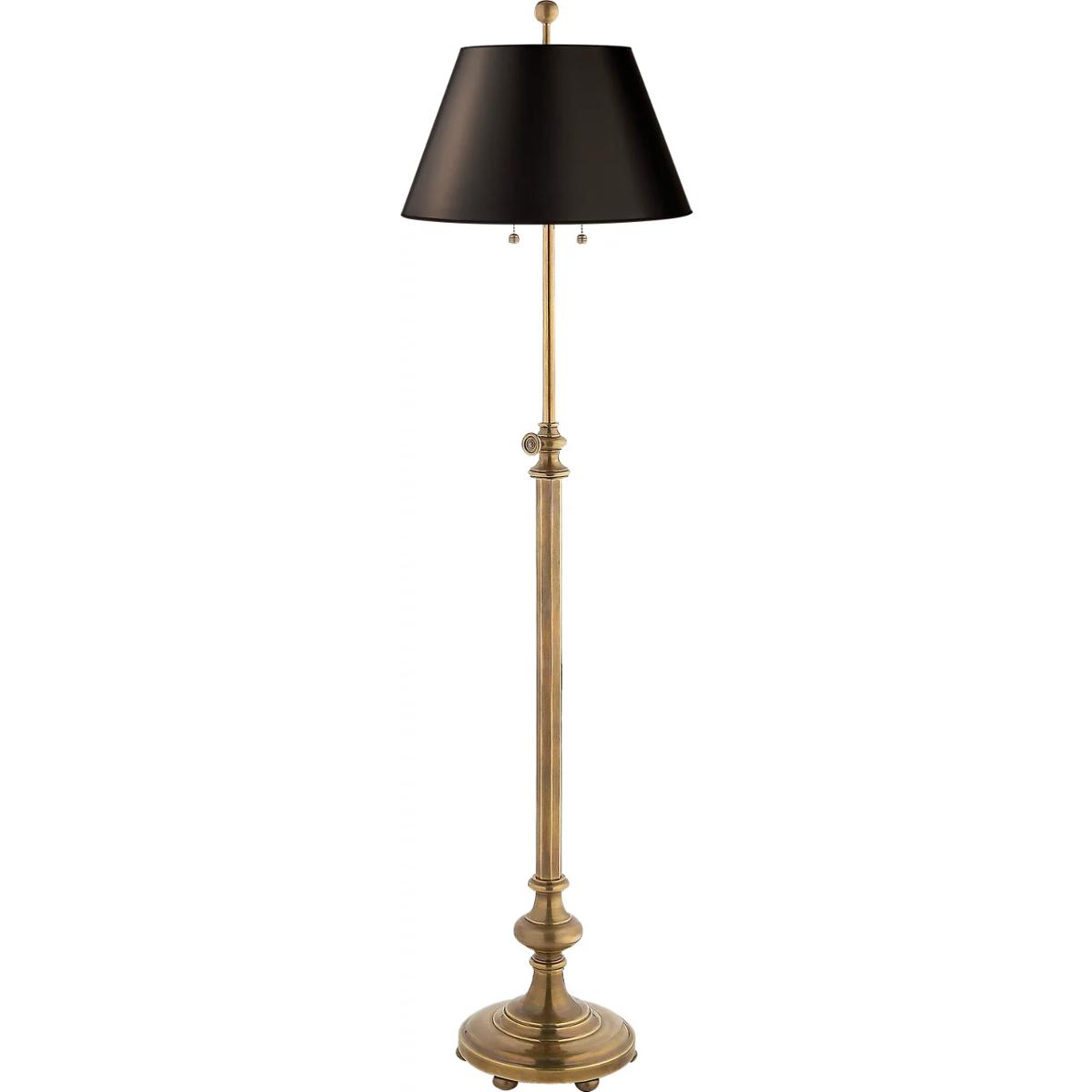 Visual Comfort Signature Collection CHA9124AB-B Chapman & Myers Overseas 47 inch 60 watt Antique-Burnished Brass Adjustable Club Floor Lamp Portable L