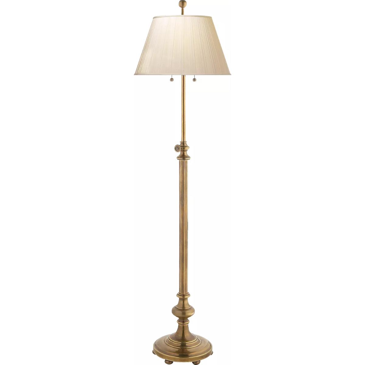 Visual Comfort Signature Collection CHA9124AB-SP Chapman & Myers Overseas 47 inch 60 watt Antique-Burnished Brass Adjustable Club Floor Lamp Portable