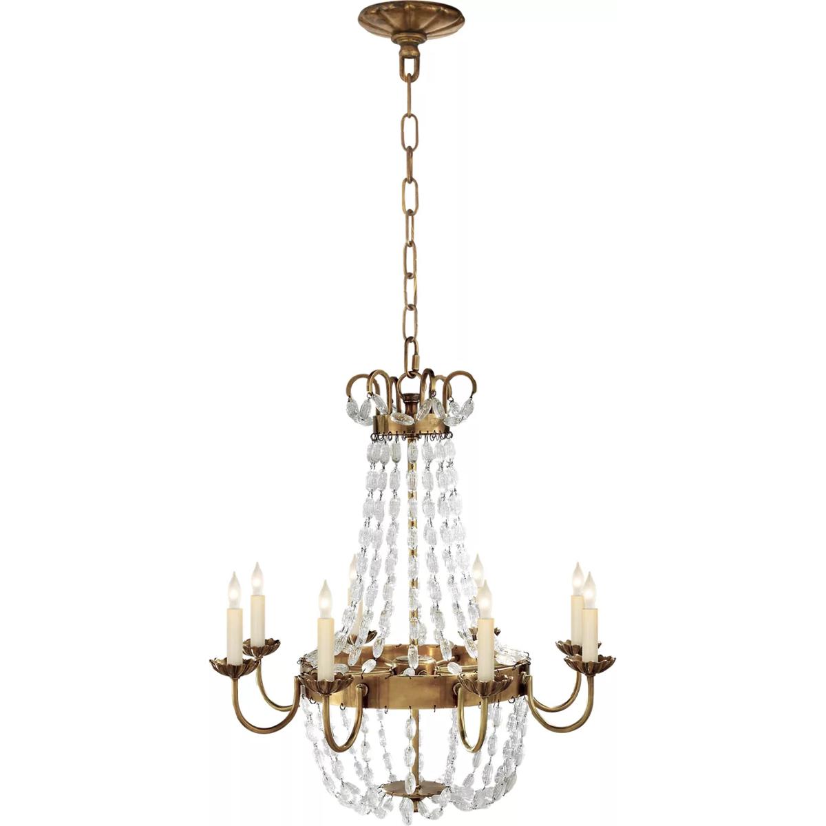 Visual Comfort Signature Collection CHC1426AB-SG Chapman & Myers Paris Flea Market 8 Light 24 inch Antique-Burnished Brass Chandelier Ceiling Light, M