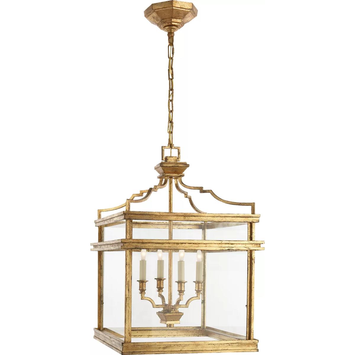 Visual Comfort Signature Collection CHC2161GI Chapman & Myers Mykonos 4 Light 17.25 inch Gilded Iron Lantern Pendant Ceiling Light, Medium