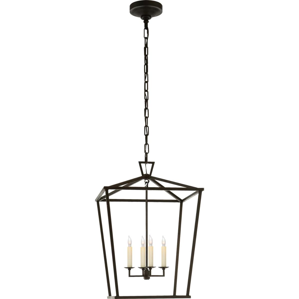Visual Comfort Signature Collection CHC2165AI Chapman & Myers Darlana 4 Light 17 inch Aged Iron Lantern Pendant Ceiling Light, Medium
