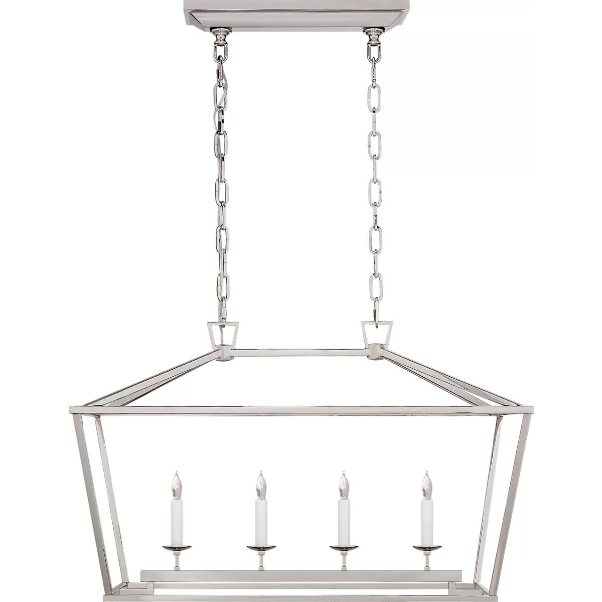 Lighting New York R-CHC2168PN Visual Comfort Signature Collection Chapman & Myers Darlana 4 Light 30 inch Polished Nickel Linear Lantern Pendant Ceili