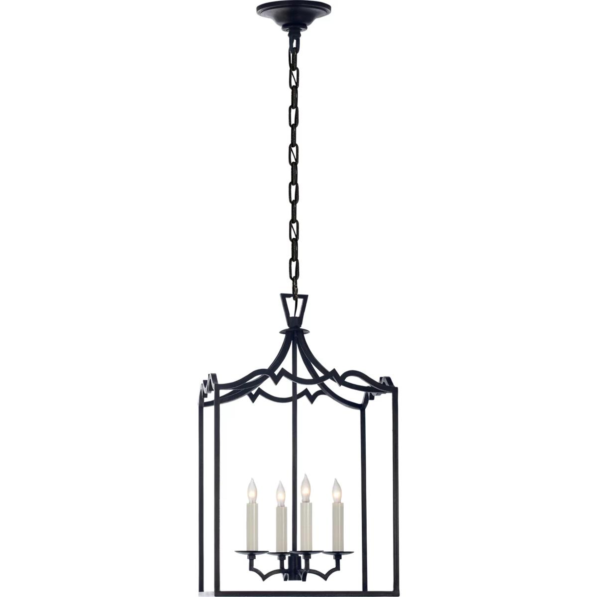 Visual Comfort Signature Collection CHC2180AI Chapman & Myers Darlana4 4 Light 12.75 inch Aged Iron Fancy Lantern Pendant Ceiling Light, Small