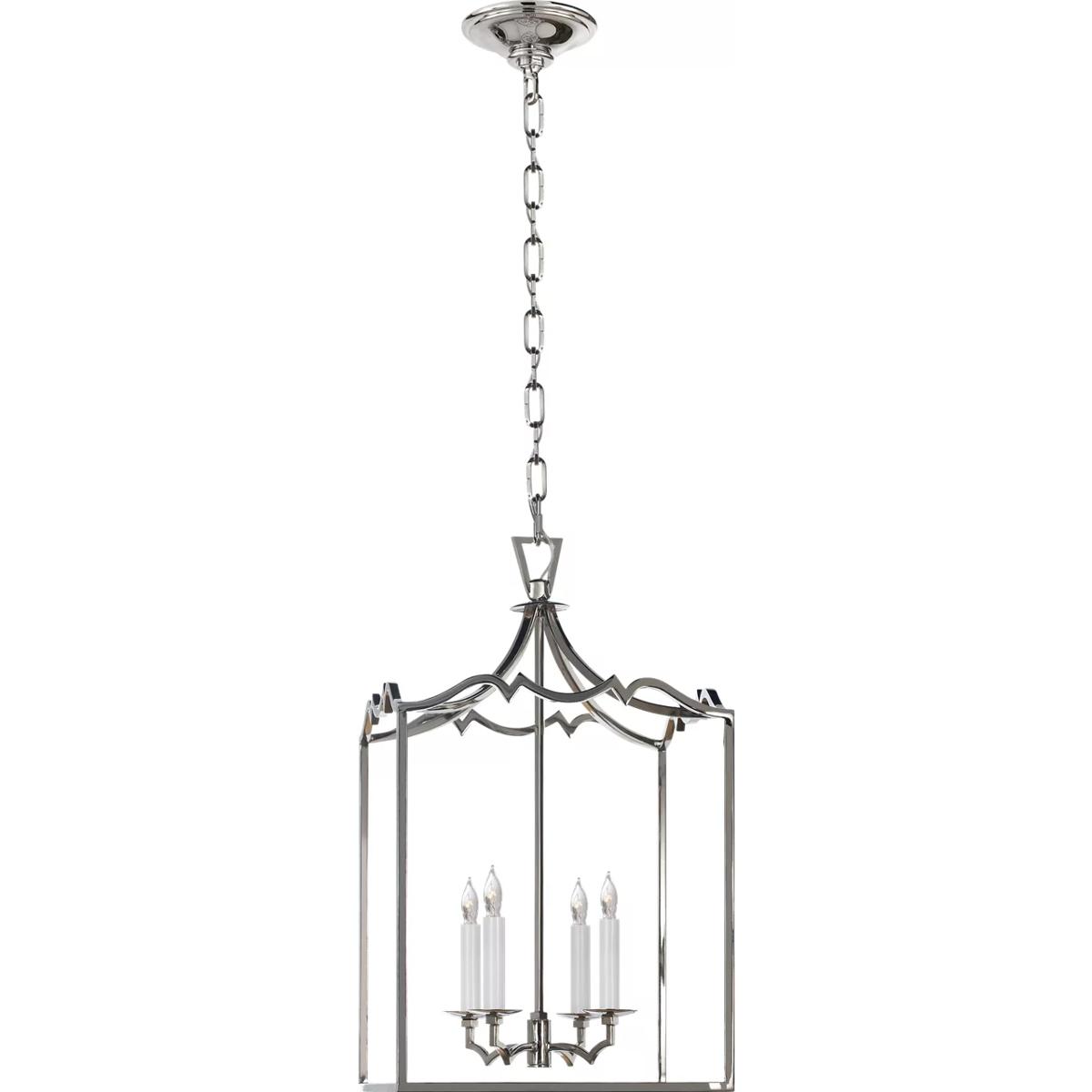 Visual Comfort Signature Collection CHC2180PN Chapman & Myers Darlana4 4 Light 12.75 inch Polished Nickel Fancy Lantern Pendant Ceiling Light, Small