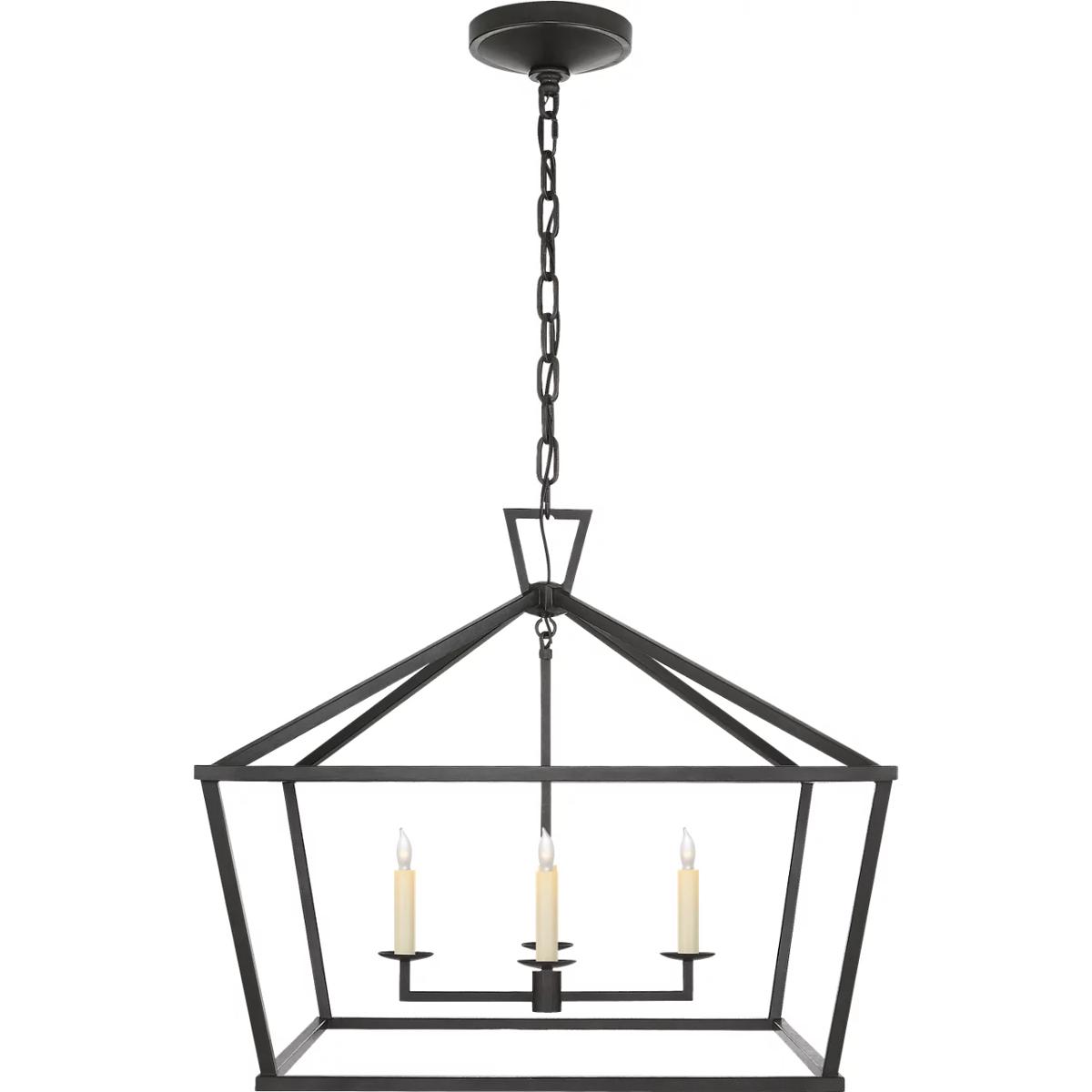 Visual Comfort Signature Collection CHC2187AI Chapman & Myers Darlana 4 Light 28 inch Aged Iron Linear Lantern Pendant Ceiling Light, Medium