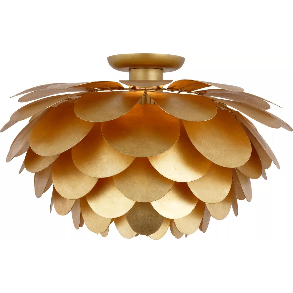 Visual Comfort Signature Collection CHC4164G Chapman & Myers Cynara LED 23 inch Gild Flush Mount Ceiling Light, XL