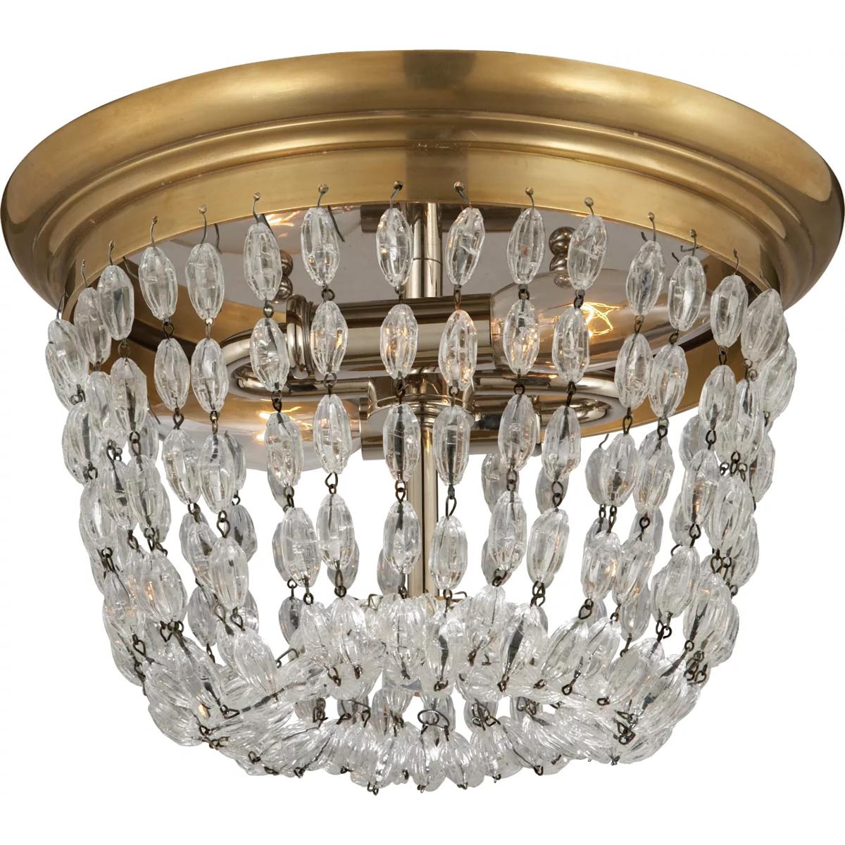 Visual Comfort Signature Collection CHC4206AB-SG Chapman & Myers Paris Flea Market 2 Light 10 inch Antique-Burnished Brass Flush Mount Ceiling Light,