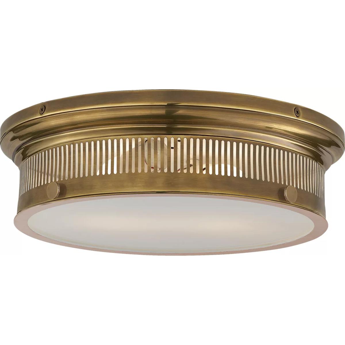 Visual Comfort Signature Collection CHC4392AB-WG Chapman & Myers Alderly 2 Light 16 inch Antique-Burnished Brass Flush Mount Ceiling Light